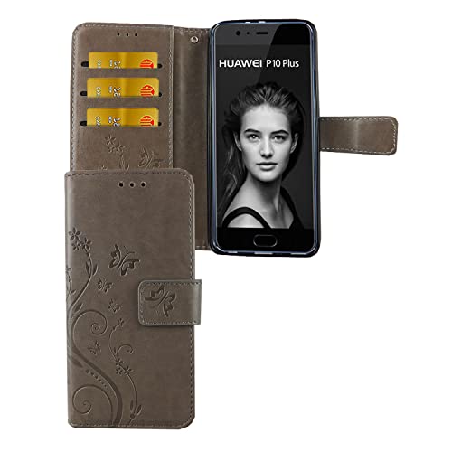 Housse Huawei P10 Plus grise à fleurs idéale pour vos sorties en ville