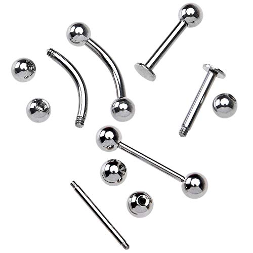 SKEIDO Stainless steel Professional Body Piercing Clamps, Set of 36