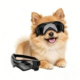 Namsan XSmall Dog Goggles, UV Protection Small Dog Sunglasses Small Breed, Little Puppy Glasses with Adjustable Straps, Windproof Dog Eye Protection for Outdoor Activities, Black
