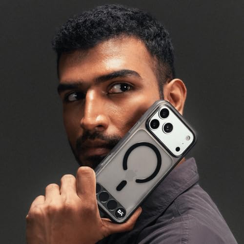 Image of DailyObjects iPhone 17 Stack Clear Classic Case Cover | Compatible with MagSafe | Camera & Body Protection | Scratch Proof | Dual Hybrid Protection | Wireless Charging - Raven Black