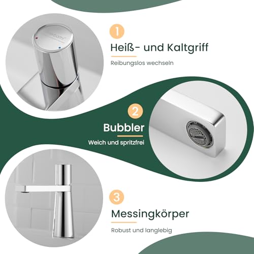 Robinet de lavabo compact idéal pour optimiser l'espace des toilettes d'invités - 8