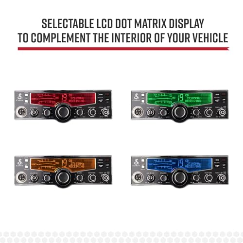 Image of Cobra 29LX AM Professional CB Radio - Emergency Radio, Travel Essentials, NOAA Weather Channels and Emergency Alert System, Selectable 4-Color LCD, Auto-Scan and Radio Check, Black