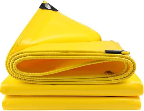 Image of Samruddhi Yellow Heavy Duty Tarpaulin | 120 GSM UV Resistant Waterproof Tadpatri | Extra Strong Tharpai Tirpal for Outdoor Protection (21x30 FT)