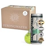 Strongwater Non Alcoholic Gin & Tonic - 12 Pack Cans (8.4 Fl Oz Each) - Premium Non Alcoholic Drinks - Ready to Drink Gin and Tonic, Alcohol Free Drinks, Made with Quinine, Citrus, Lemongrass & More