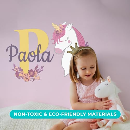 Vinilo Decorativo Nombre y Unicornio Personalizado miniatura 5