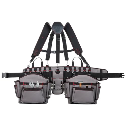 Tool Belts for Men - Tool Organizer Pouch for Carpenters | Adjustable Utility Vest Organizer Pouch for Framer Construction Work Electrician Outdoor Gardening Indoor Activity