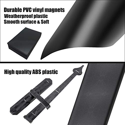 Garage Door Magnetic Decorative Hardware 32pcs Door Faux Magnetic Windows and and 6 pcs Hinges Handles Installation for Metal Car Garage Door Accent Kit - Thumbnail 2