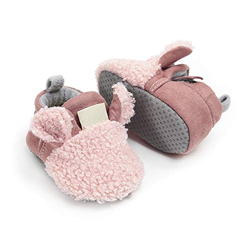 Winter Warm Baby Boys Girls Cotton Slippers Non-Slip Soft Sole Toddlers Booties Cute Cartoon Animal Fleece Cozy Infant Shoes3