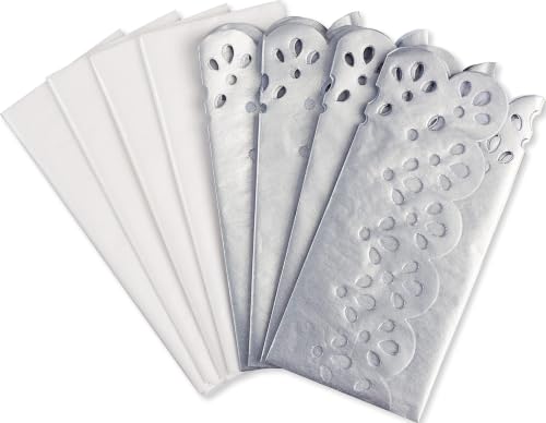 Papyrus 8 Sheet White and Silver Tissue Paper Set for Gifts, Decorations, Crafts, DIY and More