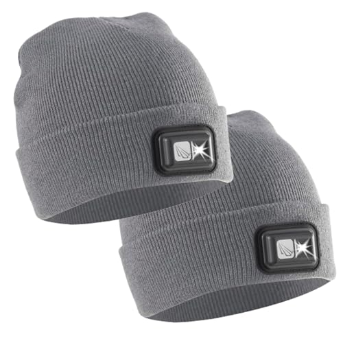 Panther Vision POWERCAP LED Hat Light 150 Lumens Rechargeable Fleece Beanie with Bright Built-in Headlamp Waterproof LED Warm One Size Cap