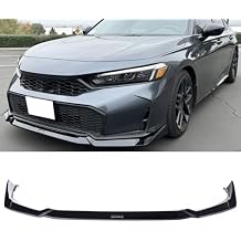 Front Lip Compatibility with 2025 UP Civic 11.5th Gen Yofer Style Front Bumper Chin Lip Spoiler Splitter Kit Gloss Black