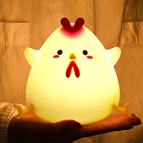 Rayki Chick Night Light For Kids, Usb Rechargeable 7 Colors Tap Control Nursery Night Lights Silicone Nightlights Cute Led Light Room Decor Table Desk Lamp Gifts For Teens Girls Boys Children Toddler #TOP7