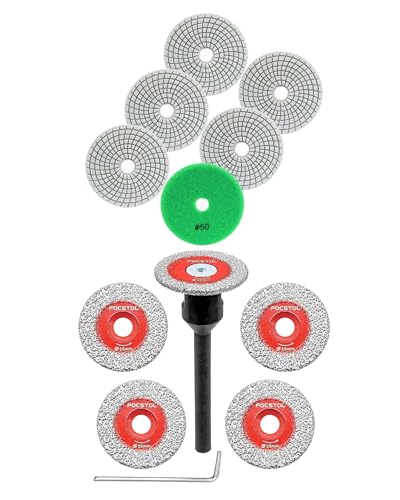 Disque diamant carrelage meuleuse mini disque tronçonner et tampon polissage grain 50