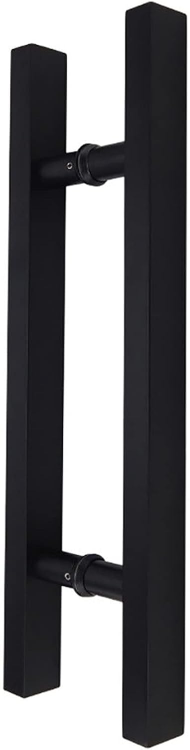 Gate Hardware Black Handle,Heavy-Duty Stainless Steel Square Tube Office Glass Door Push-Pull Handle/Sliding Wooden Barn 7 Sizes (Size : 500x300mm)