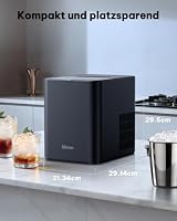 Silonn Eiswürfelmaschine Klein, 8 Eiswürfel in 6 Min, 12 kg/24H, 2 Bullet-Eisgrößen, Tragbare Selbstreinigende Eismaschine Für Küche, Büro, Party, Camping und Wohnmobil – Ansicht 7