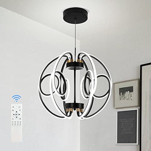 Adisun Modern Led Globe Chandelier With Cool Design, Adjustable And Dimmable Pendant Light For Living Room, Bedroom, Entryway, Kitchen, Hanging Light Fixture With Easy Installation And Aluminum(58W) #TOP7
