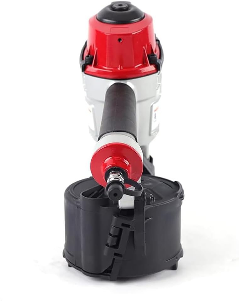 Pneumatic Siding Coil Nailer, CN55 Coil Siding Nailer 25-57mm Handheld Air Framing Stapler Gun Roofing Nailer, 15° & 16° Nails, 300-350 Nail Capacity