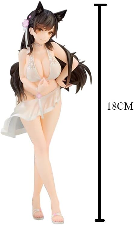 QAHEART IJN Atago Figure Statue Model, 7.08 Inch Anime Action Figure Sculpture, Clothes Removable, Handmade Collectible Desktop Decoration