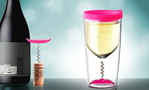 Asobu Wine Opener Cup Color: Pink