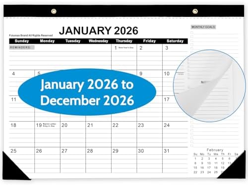 2026 Desk Calendar - Desk Calendar 2026 from Jan. 2026 to Dec 2026, Large 17