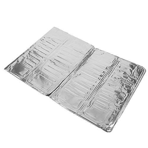 Aluminum Foil splatter guard,Prevent Oil Spatter Kitchen Gas Stove Cooking Hot Baffle?Silver?