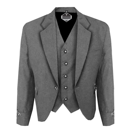 Scottish Argyll Kilt 15 Oz Fine Barathea Wool Fabric With 5 Button Vest