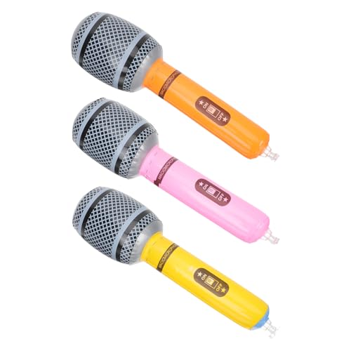 OSALADI Microphone Gonflable pour Soirée Disco Accessoire Musical 24 CM Léger et Réaliste pour Garçon et Filles et Concert