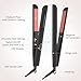 Flat Iron Hair Straightener and Curler 2 in 1, Professional 3D Floating Ceramic Plates with Travel Dual Voltage, Negative Ion, LED Display & Auto Shut-Off for Smooth, Shiny, Frizz-Free Hair