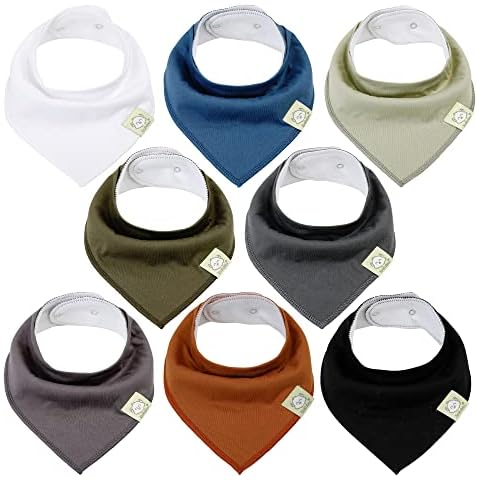 Organic Cotton Baby Dribble Bibs - Super Absorbent Bibs for Toddlers, Newborn - Baby Bibs 0-6 Months - Baby Bibs 6-12 Months - Teething Baby Bib - Newborn Bibs - Baby Bibs for Weaning (Basics) Cover