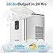 Aeitto Ice Maker Countertop 26lbs/24H, Ice Machine 8 Ice Cubes Ready in 6 Mins, 2 Sizes of Bullet Ice Portable Ice Makers with Basket & Scoop, Auto Self-Cleaning for Home/Kitchen/Office Stainless