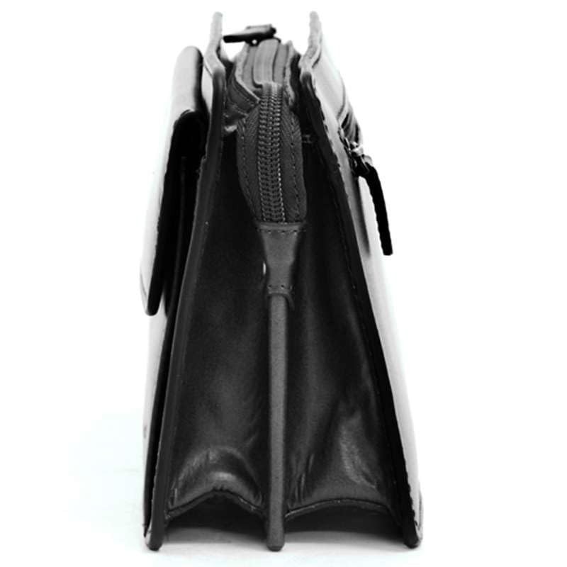 Katana - Pochette Homme en Cuir - Noir - 23.5 x 15 x 8 cm - Noir
