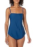 Catalina Women's Swim Women's Bandeau One Piece Swimdress Swimsuit Swimwear, Navy, Medium