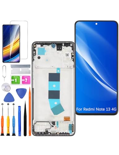 Écran pour Xiaomi Redmi Note 13 4G bloc tactile LCD de remplacement avec cadre