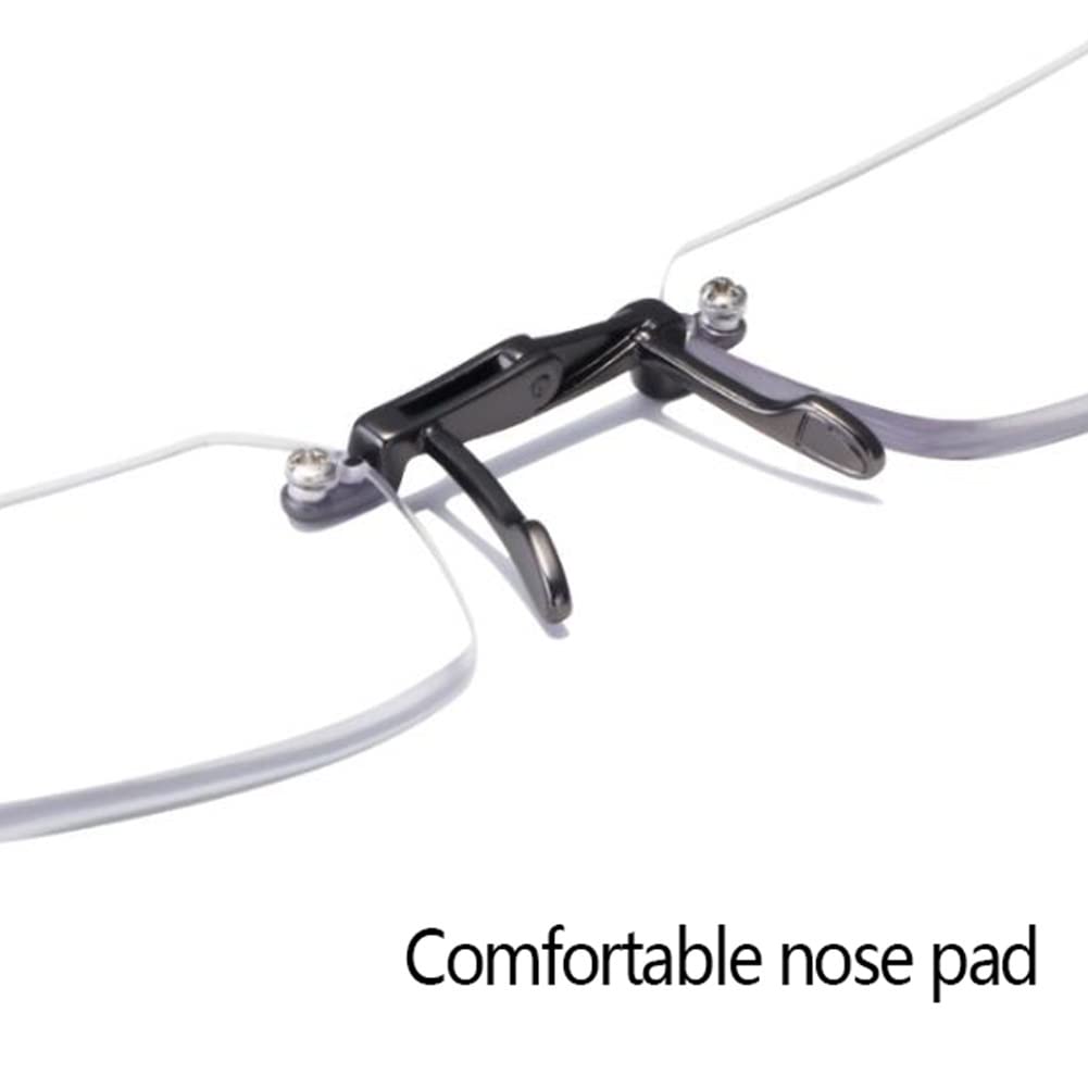 Faltbare Randlose Lesebrille Mit Mini-Etui, Tragbare Kompakte Lesebrille Mit Blaulichtfilter Für Männer/Frauen/a/1.5