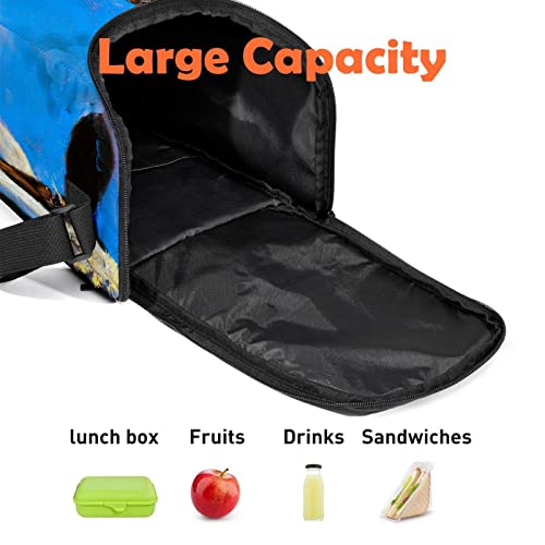Bolsa de almuerzo con diseño de vaca para pícnic escolar y organización de comida de oficina 3