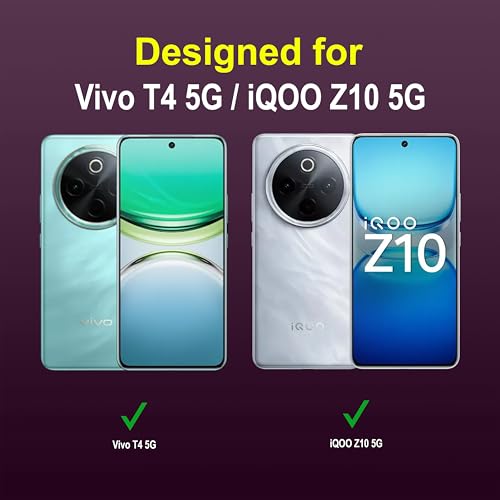 Image of amazon basics Back Case Cover for Vivo T4 5G | Compatible for Vivo T4 5G Back Cover | Liquid Silicon Magic Case with Camera Protection | Lavender