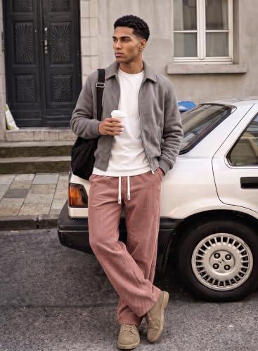 Image of JMIERR Mens Corduroy Pants Wide Leg Baggy Sweatpants