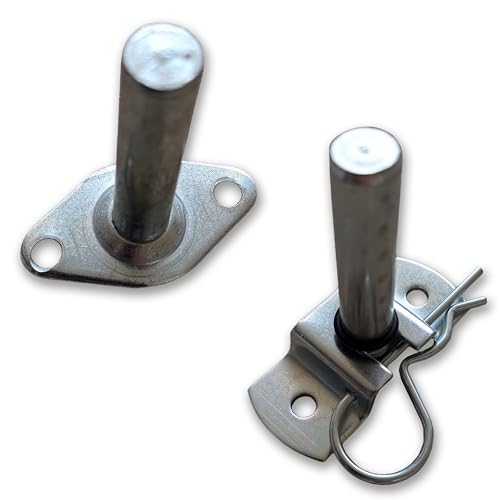 Placa con Pernos para Toldo Retráctil o Fijo de Acero Galvanizado con sección Redonda de 14 mm, Repuestos de Toldos para Exteriores para Toldo Vertical Tempotest Parà (Pivote Extraíble)