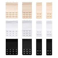 IheDovb 12 Stück BH Verlängerung, Bra Extender 2 Haken/3 Haken/4 Haken BH Erweiterung für Damen Bra Extender