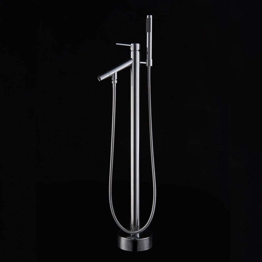 Shower Set Hand held Floor Shower Set Hot and Cold Floor Shower Adjustable Water Temperature Durable (Color : Silver)