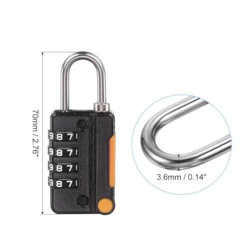PATIKIL Security Steel Cable w/ 4 Digit Combination Lock 1.6Ft Coated Wire by PATIKIL - Used condition - Image 2
