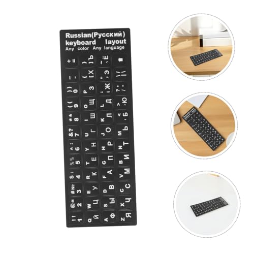 Pegatinas de teclado ruso mate evitan reflejos y facilitan escritura cirílica 7