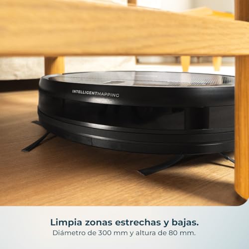 Cecotec Robot Aspirador y Friegasuelos Conga M10 Advance. Navegación Giroscópica Ordenada, Presión de Succión 3000Pa, Autonomía 150mins, Sensores Anticaídas y 2 Cepillos Laterales, App Control - imagen 8