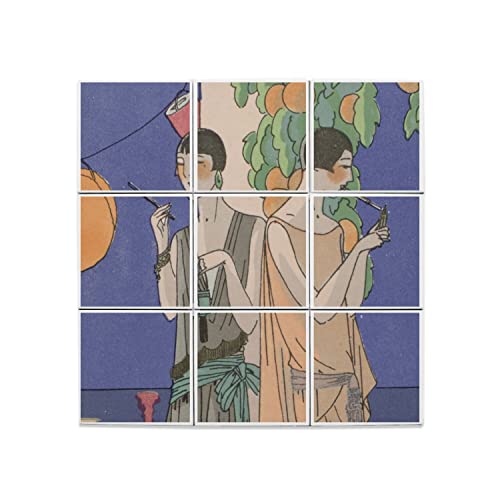 Carreaux Céramique Décoratif Art Deco Tableau Mural Vintage Chic
