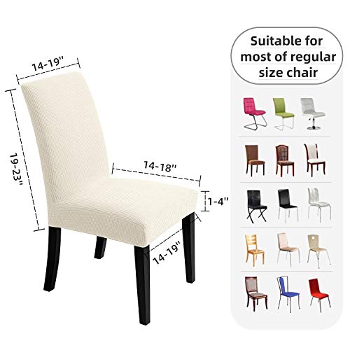 Chair Covers For Dining Room - Stretch Chair Slipcovers For Decorative Seat Protector Armless Removable Washable Elastic Dinner Universal Spandex Solid Chair Slip Covers Set… #TOP4