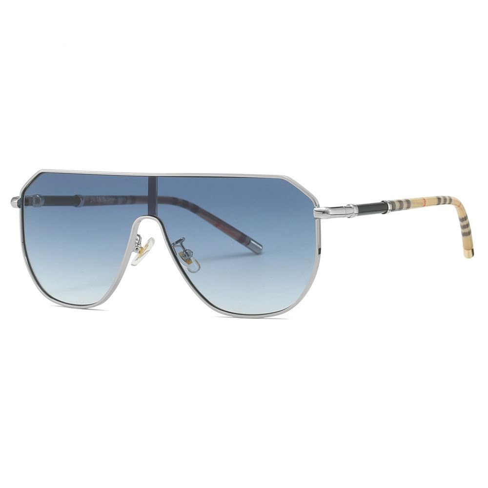 Lunettes de soleil à monture plate intégrée style tendance - 8