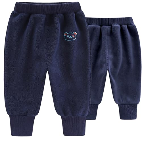 Happy Cherry Boys Weatpants Kids Girl's Active Elastic Waist Fleece Jogger Pants Soft Fleece Winter Pants - Main Image