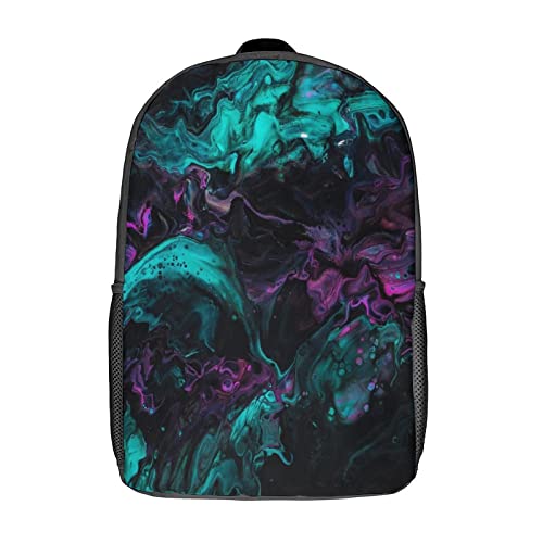 Sac à dos école 17 pouces ergonomique au motif fumée 3D pour le confort du dos