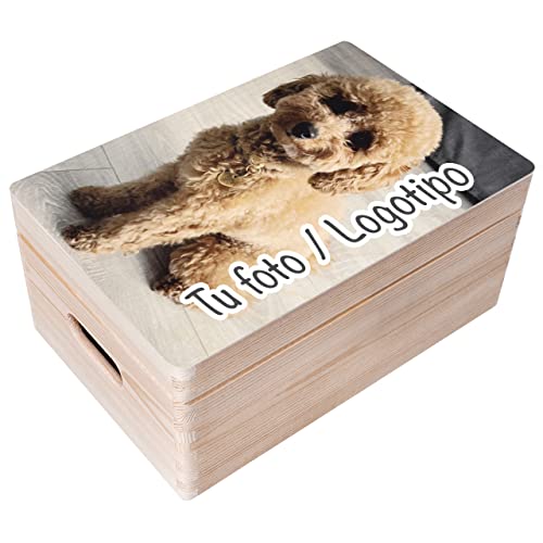 Creative DECO Caja con tu Foto Personalizado - Idea de Regalo Personalizada | Cajas Madera de Recuerdos Personalizadas | Para Mujeres, Hombres y Parejas | Personalizados para Cumpleaños, Fiestas