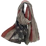 FOMIYES Vintage American Flag Scarf, Fashion Unisex Shawl Scarf,grey Lightweight Shawl Wrap for Spring/summer Winter(71 * 35inch)